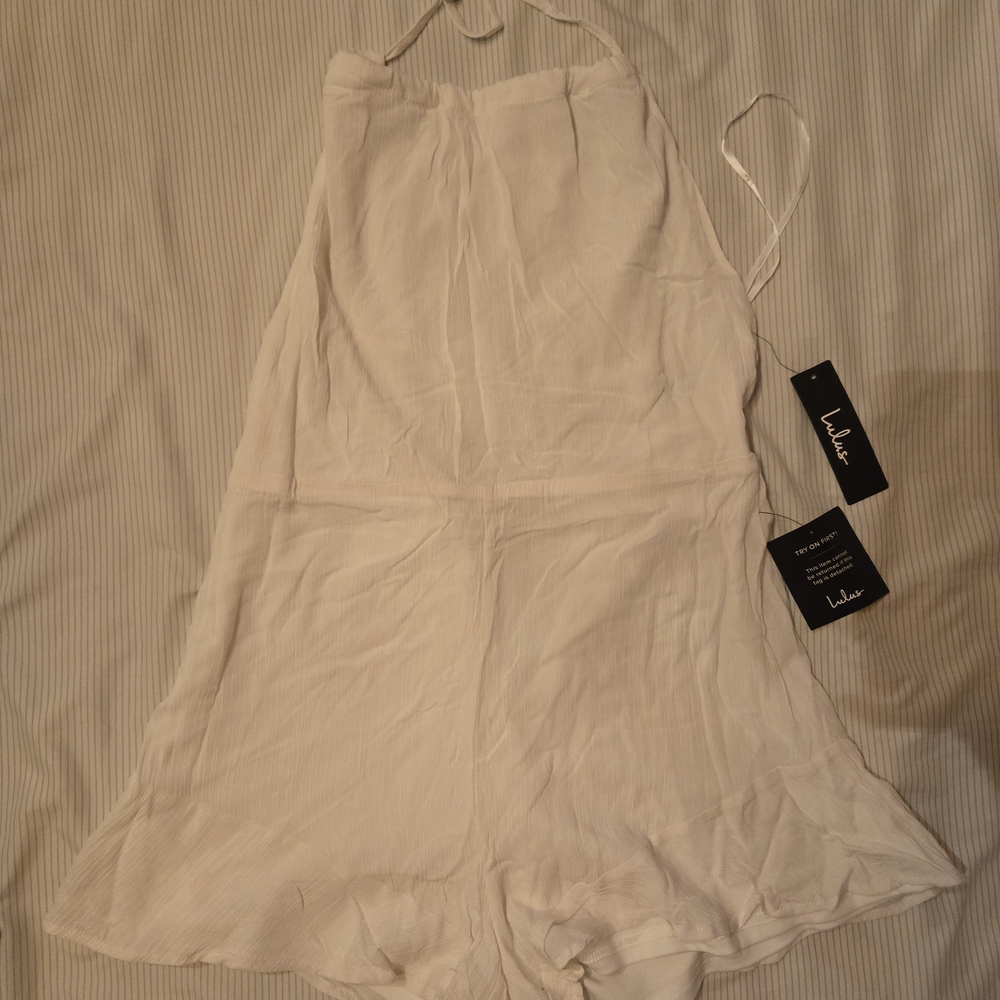 Lulu's White Halter Dress
